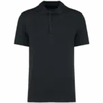 Ecologische verwassen herenpolo van jersey, washed coal grey — productfoto 6