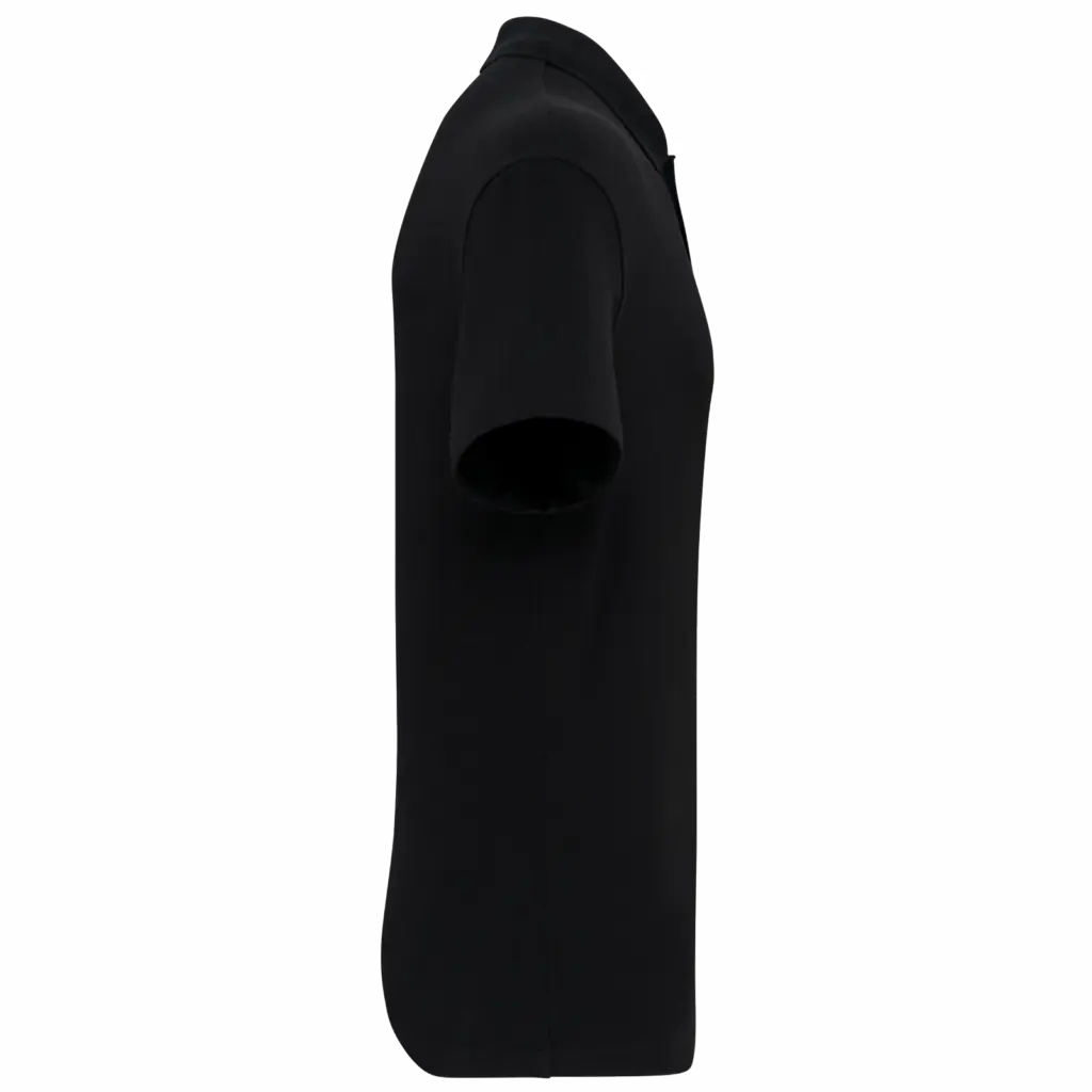 PS_NS204-S_BLACK - Hidalgo-werbeartikel Ecologische herenpolo van piquétricot met afhangende schouders, black — productfoto 5