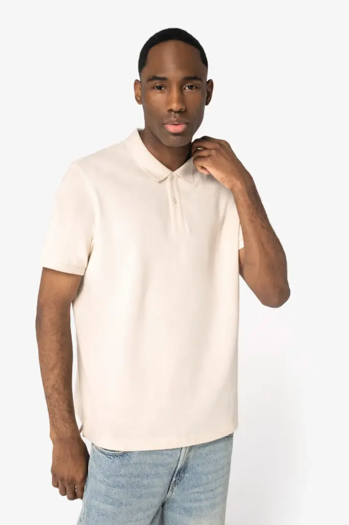 Ecologische herenpolo in piquétricot — productfoto 4