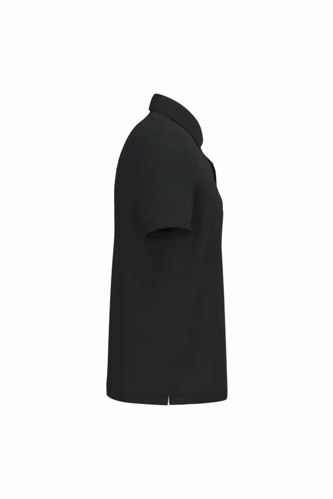 Ecologische herenpolo in piquétricot, black — productfoto 6