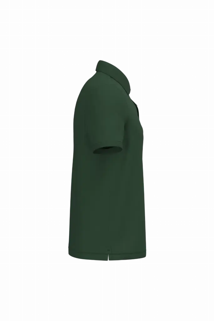 Ecologische herenpolo in piquétricot, forest green — productfoto 8