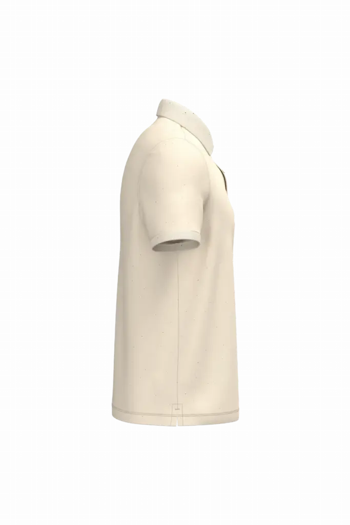 Ecologische herenpolo in piquétricot, raw natural — productfoto 16