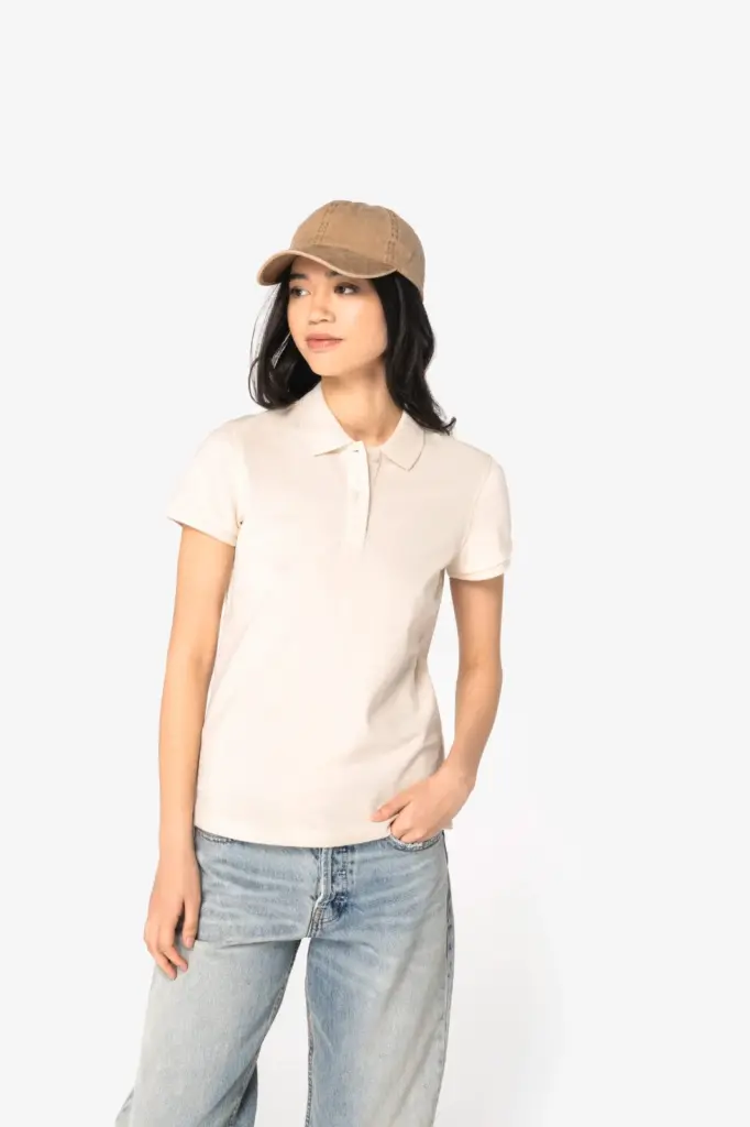 Ecologische damespolo in piquétricot