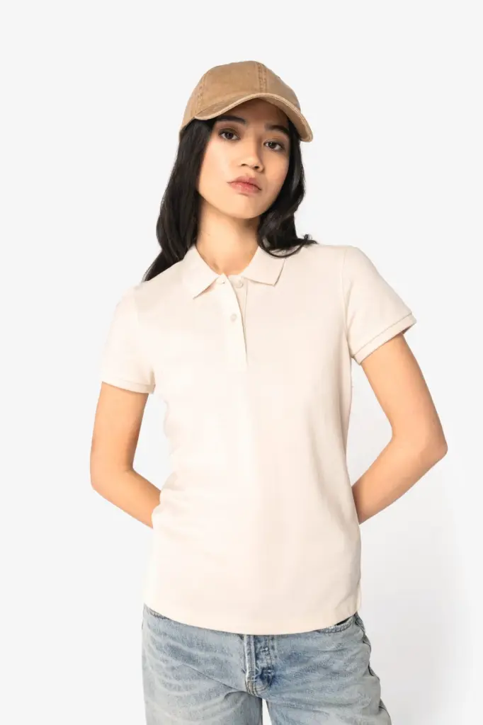 Ecologische damespolo in piquétricot — productfoto 4
