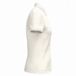 Ecologische damespolo in piquétricot, ivory — productfoto 10