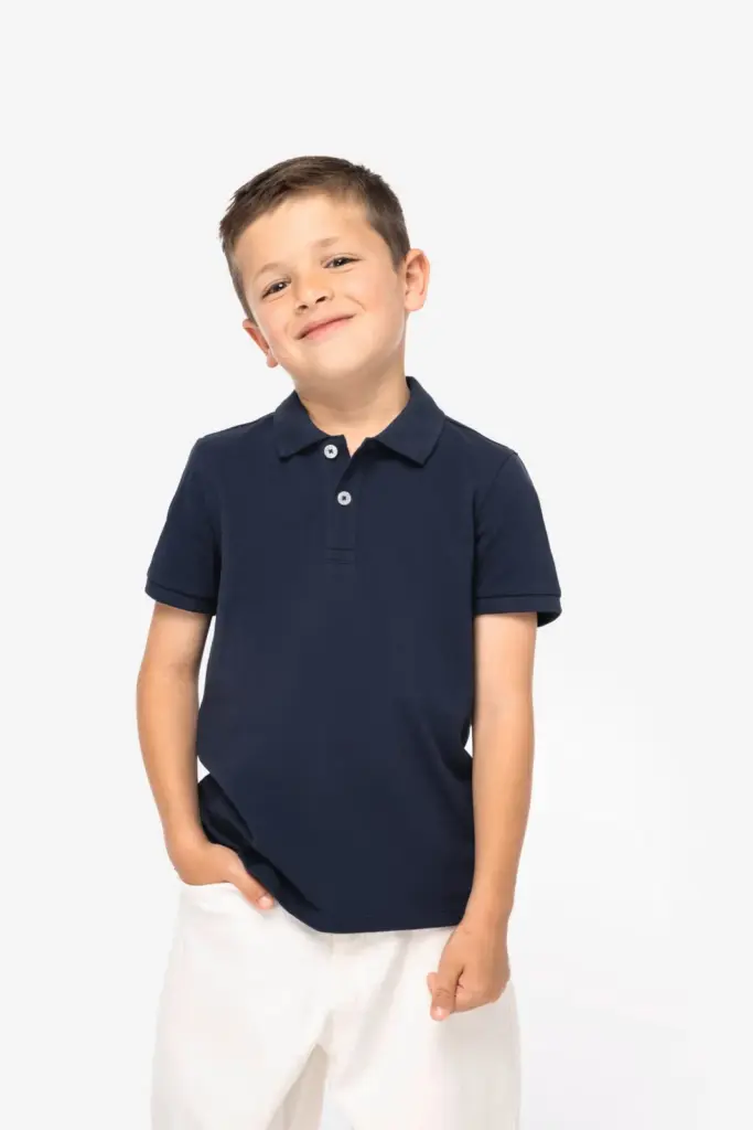 Ecologische kinderpolo van piquétricot — productfoto 3