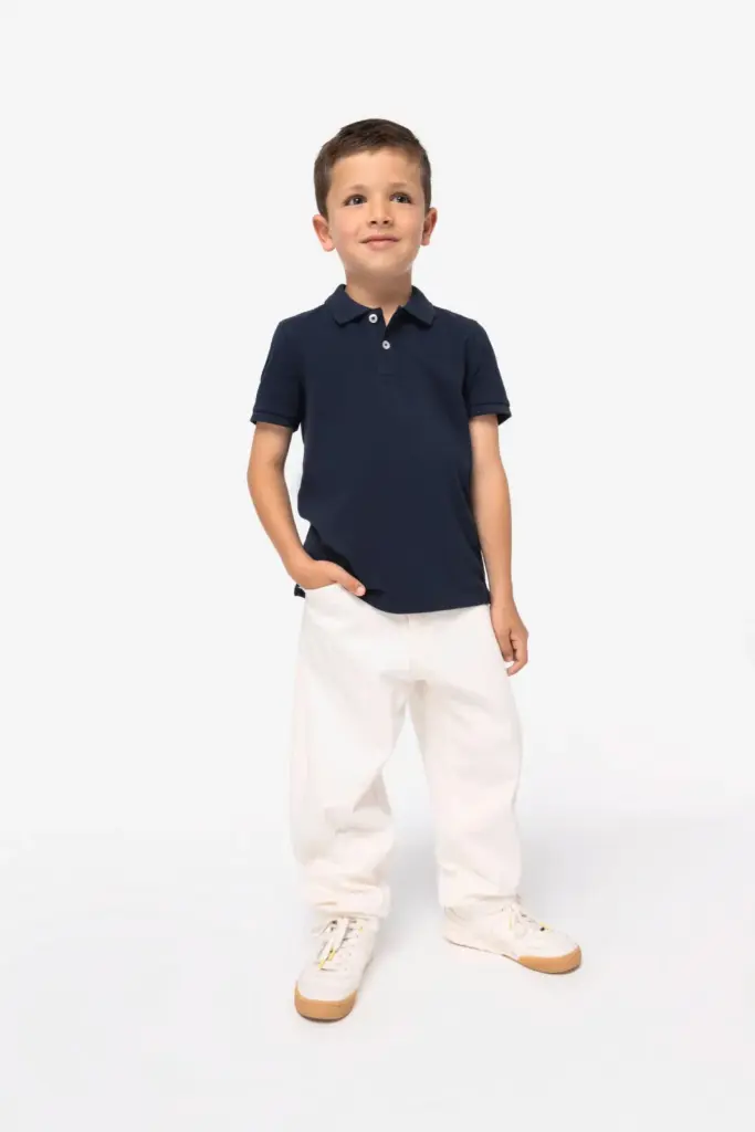 Ecologische kinderpolo van piquétricot — productfoto 4