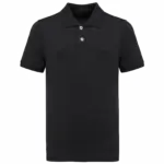 Ecologische kinderpolo van piquétricot, black — productfoto 6