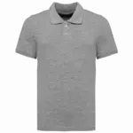 Ecologische kinderpolo van piquétricot, moon grey heather — productfoto 7
