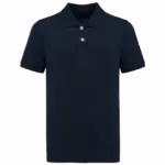 Ecologische kinderpolo van piquétricot, navy blue — productfoto 8