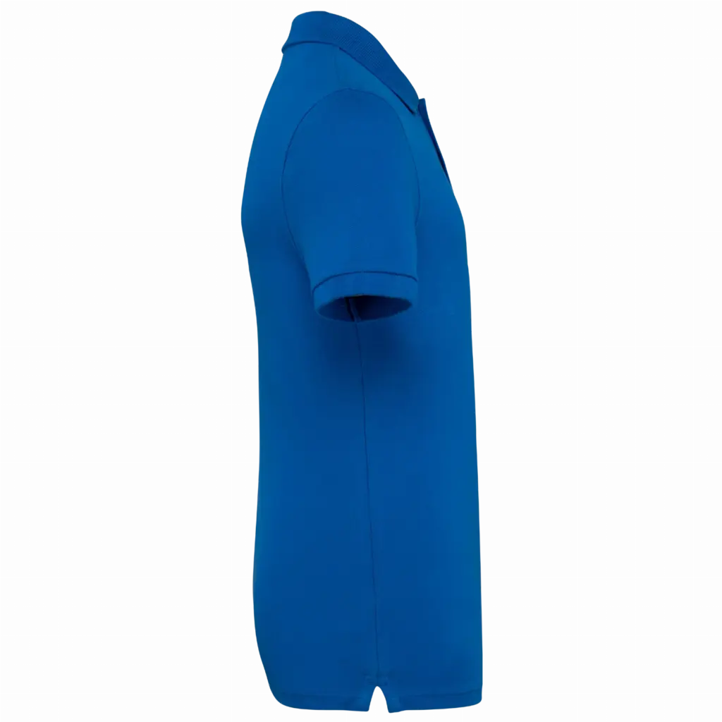 Ecologische kinderpolo van piquétricot, sea blue — productfoto 8