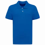 Ecologische kinderpolo van piquétricot, sea blue — productfoto 9