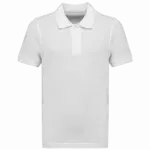 Ecologische kinderpolo van piquétricot, white — productfoto 10