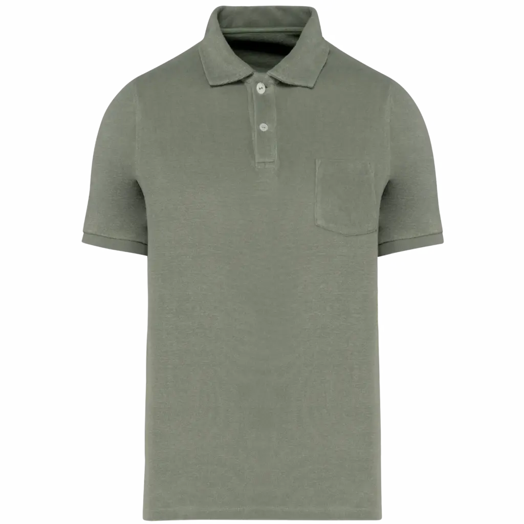 Frottee Polo NS227 bedrucken Bio Brusttasche Herren XS-3XL — Produktfoto 6