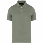 Ecologische badstof herenpolo, almond green — productfoto 6