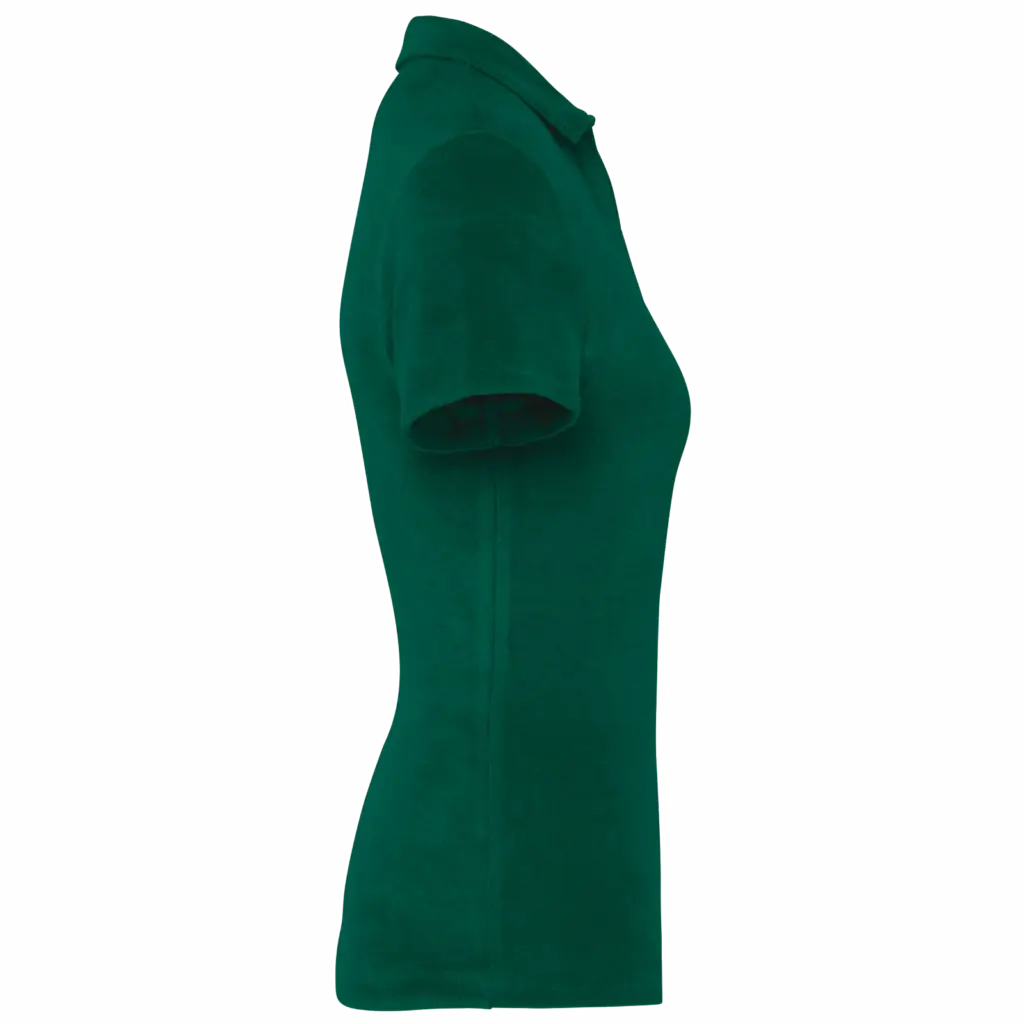 Ecologische badstof damespolo, malachite green — productfoto 7