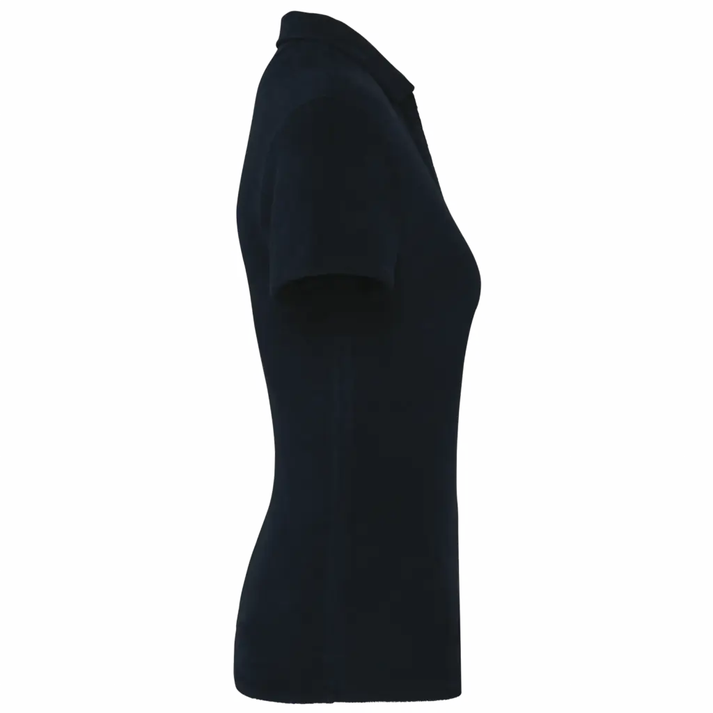 Ecologische badstof damespolo, navy blue — productfoto 8
