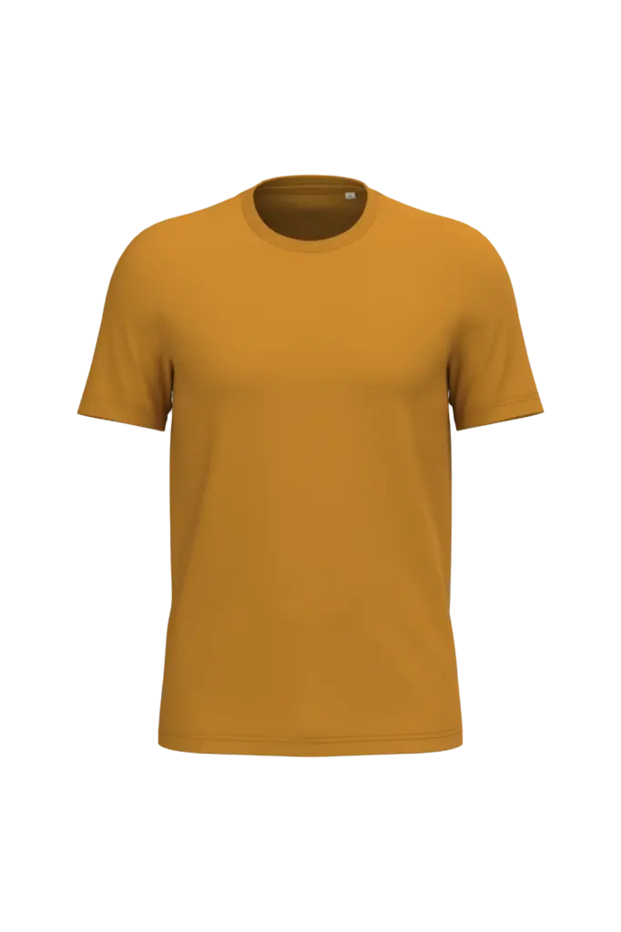 Ecologische uniseks T-shirt, curcuma — productfoto 18