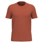 Ecologische uniseks T-shirt, burnt brick — productfoto 27