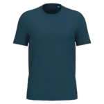 Ecologische uniseks T-shirt, peacock blue — productfoto 44