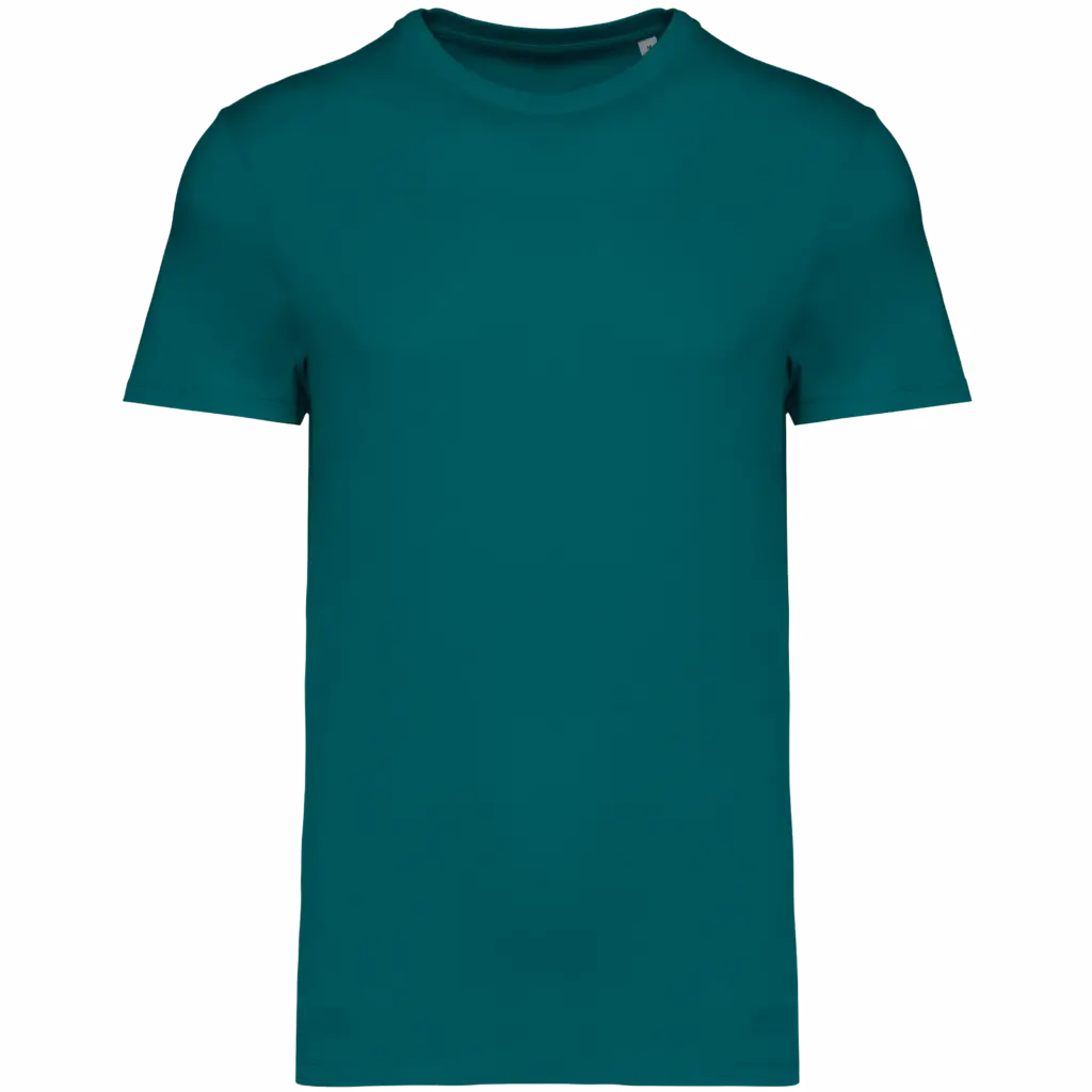 Ecologische uniseks T-shirt, peacock green — productfoto 45