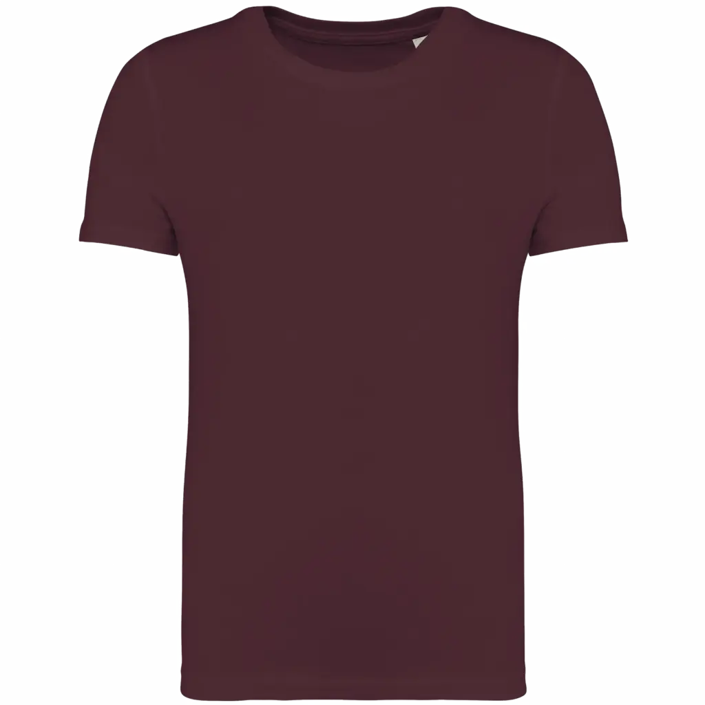 Ecologisch kinder T-shirt, dark cherry — productfoto 7