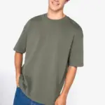 Ecologisch oversized uniseks T-shirt French Terry — productfoto 4