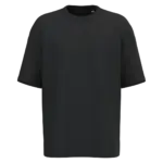 Ecologisch oversized uniseks T-shirt French Terry, black — productfoto 12