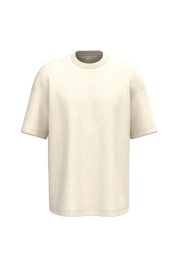 PS_NS308_RAWNATURAL - Hidalgo-werbeartikel Ecologisch oversized uniseks T-shirt French Terry, raw natural — productfoto 11