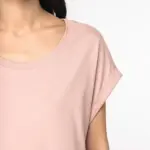 Ecologisch dames t-shirt met mouwen met omslag — productfoto 4