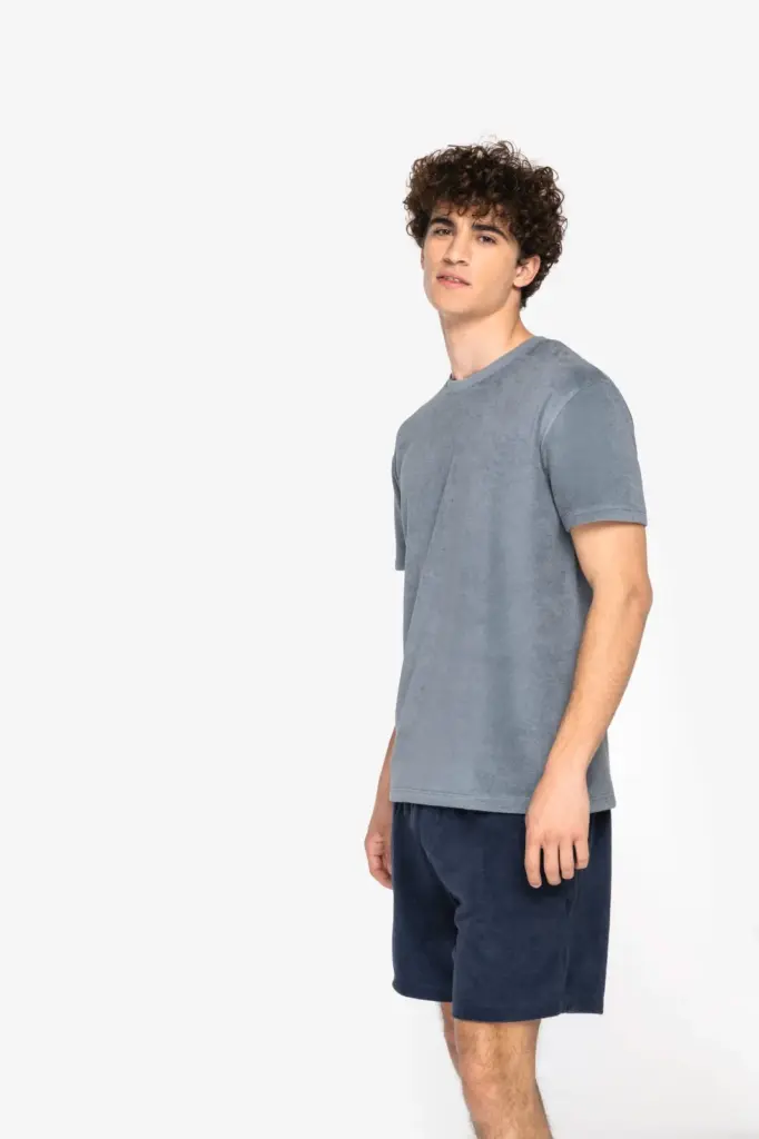 NS311-5_2024 - Hidalgo-werbeartikel Ecologisch badstof herenshirt — productfoto 3