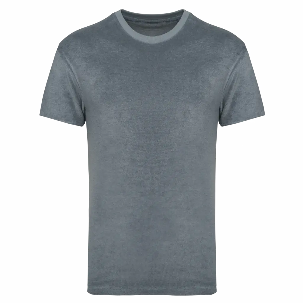 Ecologisch badstof herenshirt, mineral grey — productfoto 8