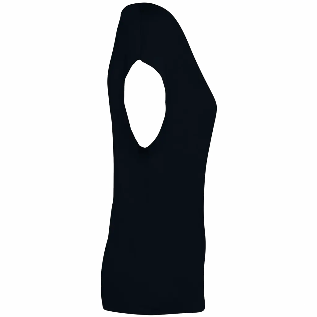 PS_NS312-S-2_BLACK - Hidalgo-werbeartikel Ecologisch baggy dames T-shirt V-hals, black — productfoto 6