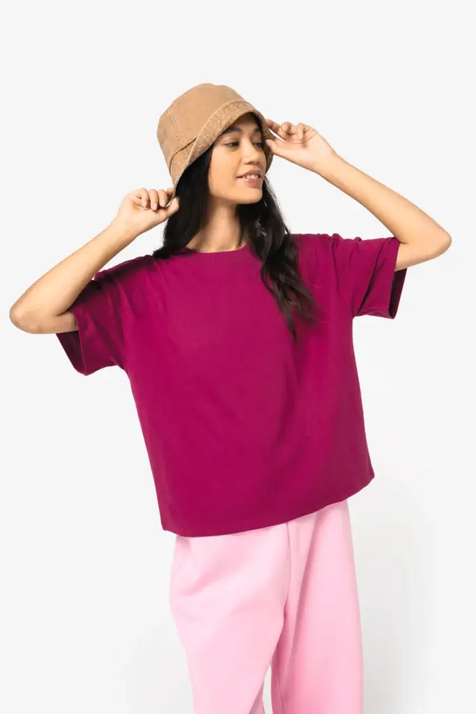 Ecologisch oversized dames T-shirt — productfoto 3