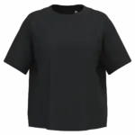 Ecologisch oversized dames T-shirt, black — productfoto 7