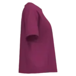 Ecologisch oversized dames T-shirt, cherry purple — productfoto 8
