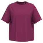 Ecologisch oversized dames T-shirt, cherry purple — productfoto 9