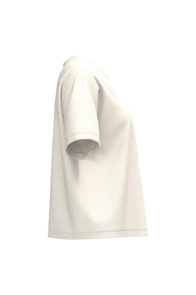 Ecologisch oversized dames T-shirt, ivory — productfoto 9