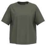 Ecologisch oversized dames T-shirt, organic khaki — productfoto 13