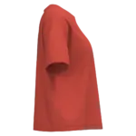 Ecologisch oversized dames T-shirt, paprika — productfoto 13