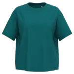 Ecologisch oversized dames T-shirt, peacock green — productfoto 16