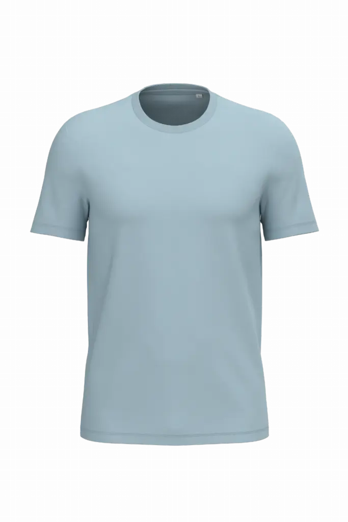 Ecologische uniseks T-shirt, arctic blue — productfoto 7