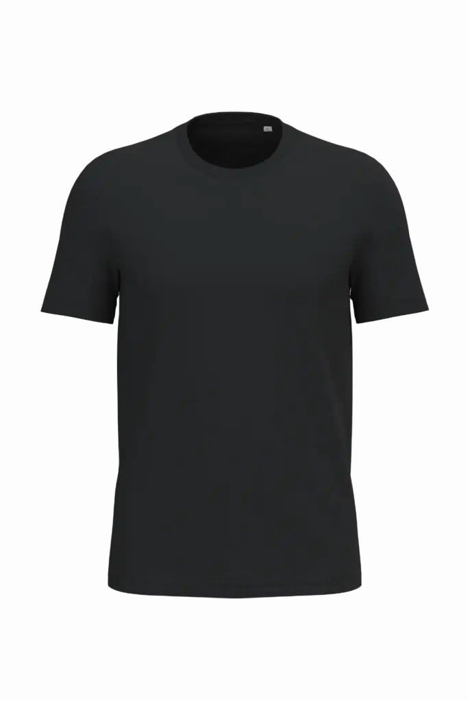 Ecologische uniseks T-shirt, black — productfoto 8