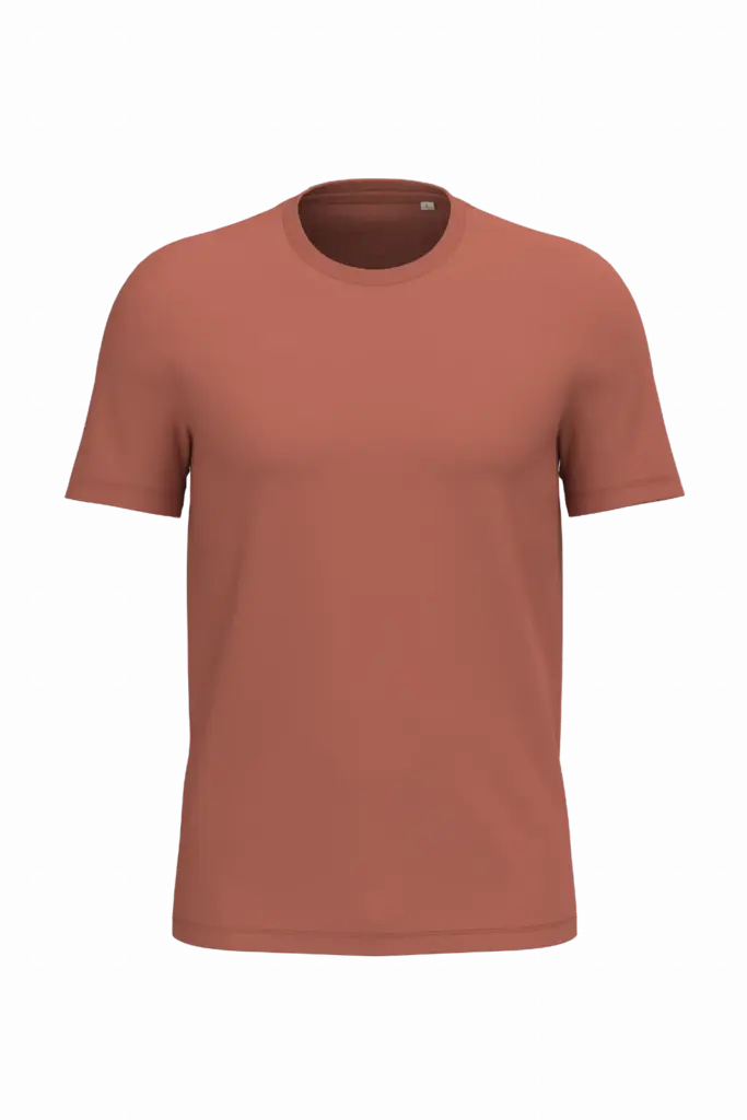 Ecologische uniseks T-shirt, pomelo — productfoto 11