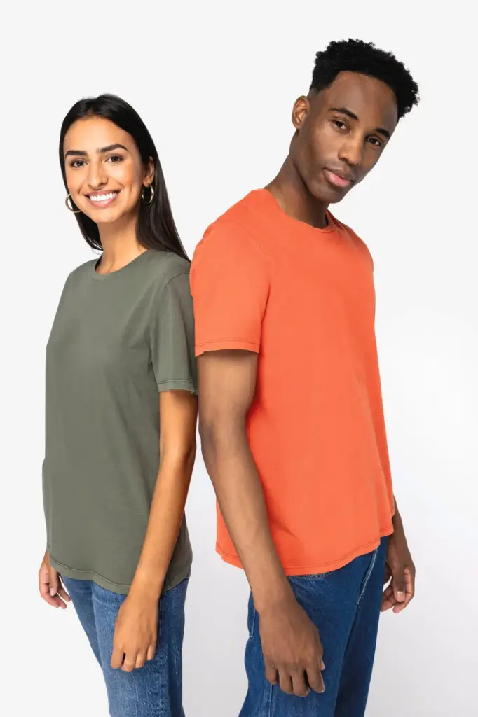 Ecologisch verwassen uniseks T-shirt
