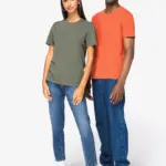 Ecologisch verwassen uniseks T-shirt — productfoto 2