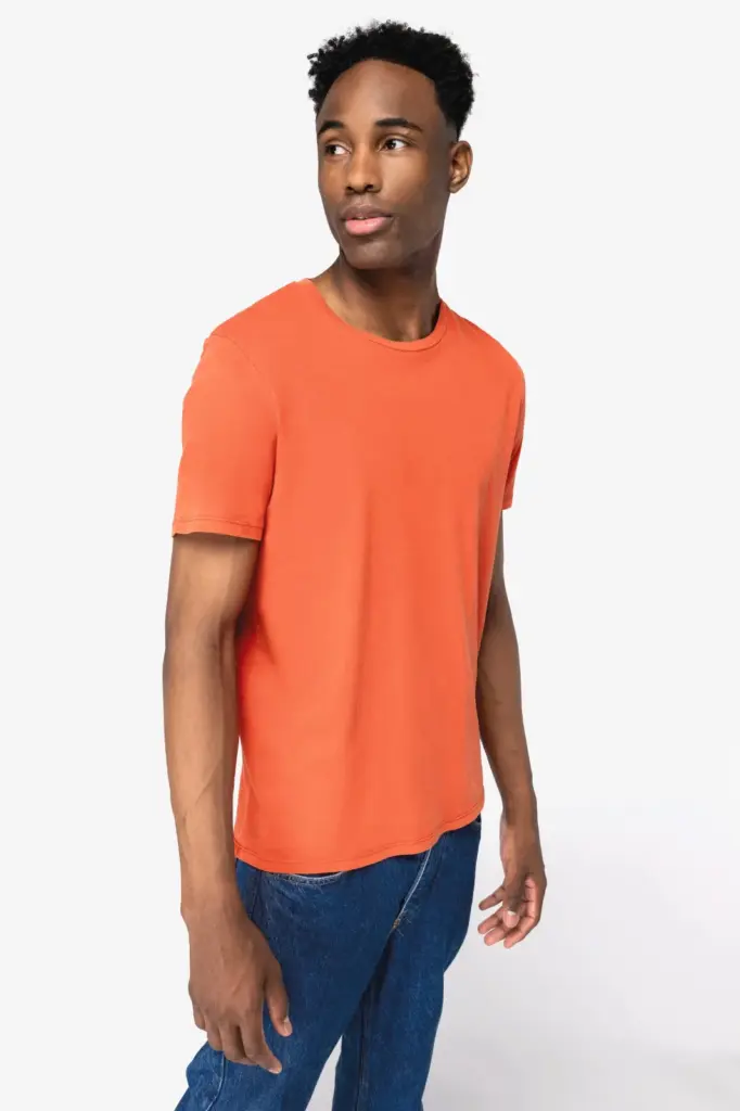 NS315-5_2023 - Hidalgo-werbeartikel Ecologisch verwassen uniseks T-shirt — productfoto 3