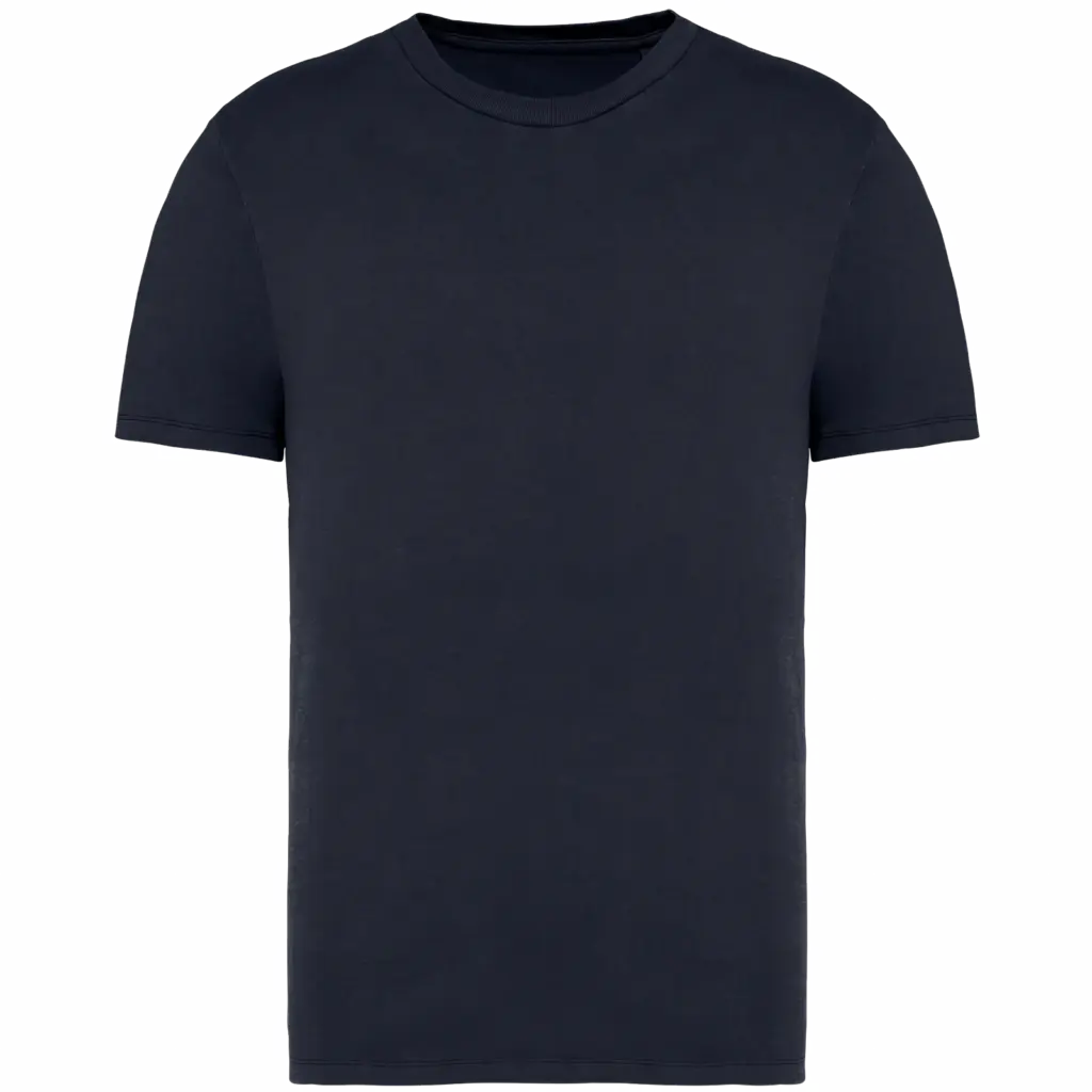 Ecologisch verwassen uniseks T-shirt, washed coal grey — productfoto 6
