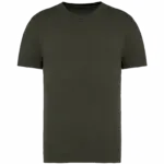 Ecologisch verwassen uniseks T-shirt, washed organic khaki — productfoto 9