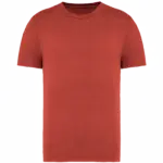 Ecologisch verwassen uniseks T-shirt, washed paprika — productfoto 10